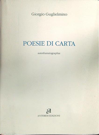 Poesie di carta - Giorgio Guglielmino - copertina