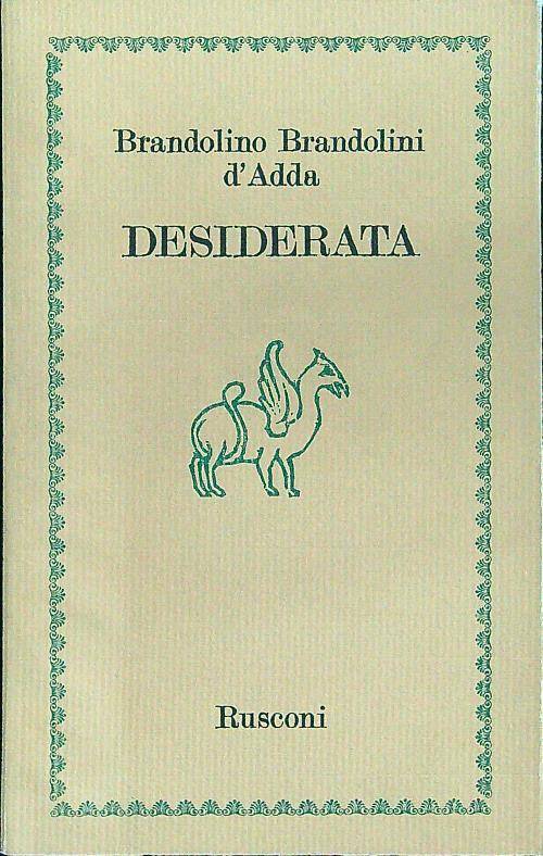 Desiderata - Brandolino Brandolini D'Adda - copertina