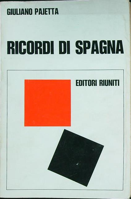 Ricordi di Spagna - Giuliano Pajetta - copertina