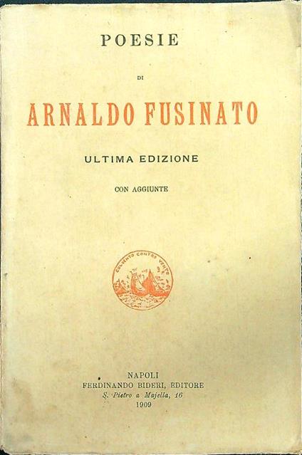 Poesie - Arnaldo Fusinato - copertina