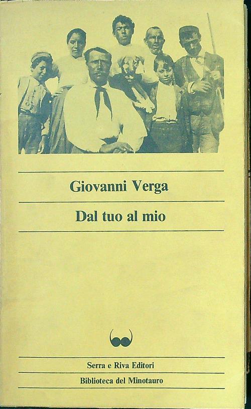 Dal tuo al mio - Giovanni Verga - copertina