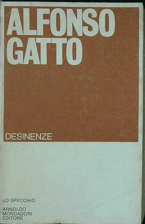 Desinenze - Alfonso Gatto - copertina