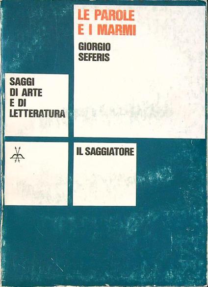 Le parole e i marmi - Giorgio Seferis - copertina