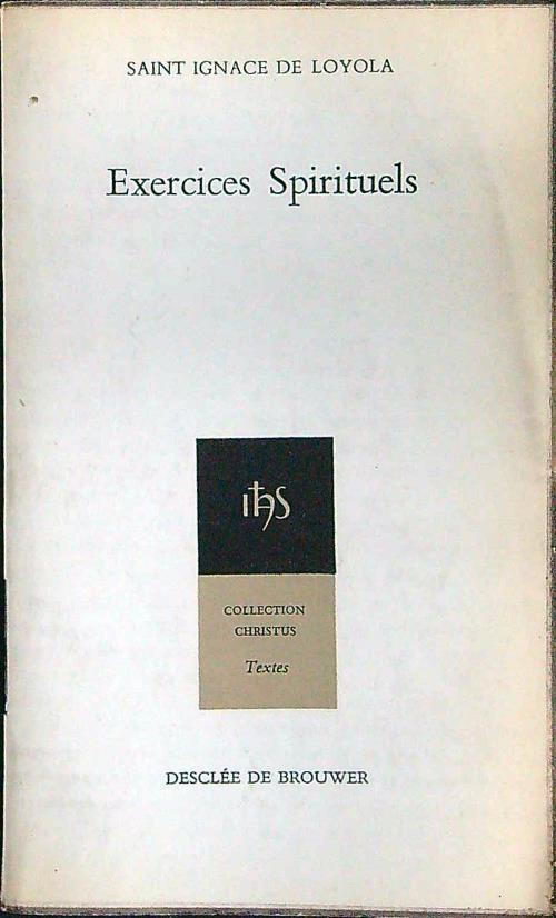Exercices spirituels - De Loyola - copertina