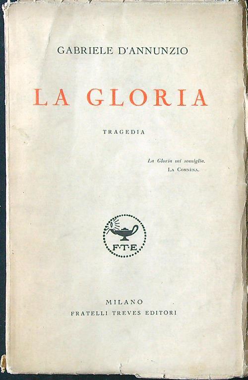 La gloria - G. D'Annunzio - copertina