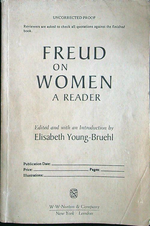 Freud on women - Elisabeth Young-Bruehl - copertina