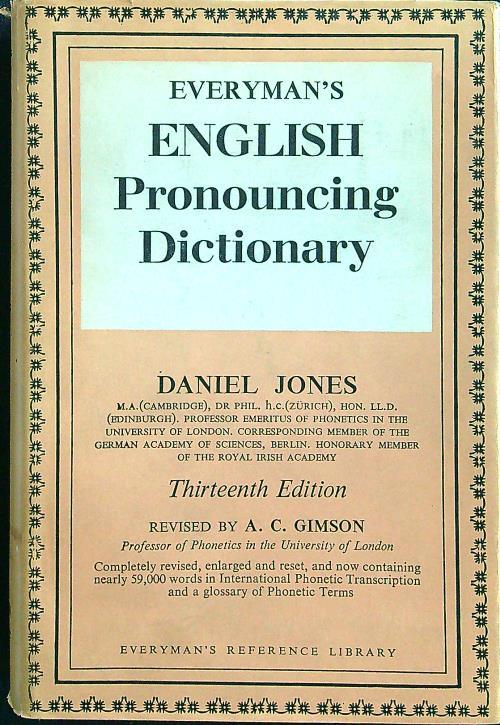 English pronouncing dictionary - Daniel Jones - copertina