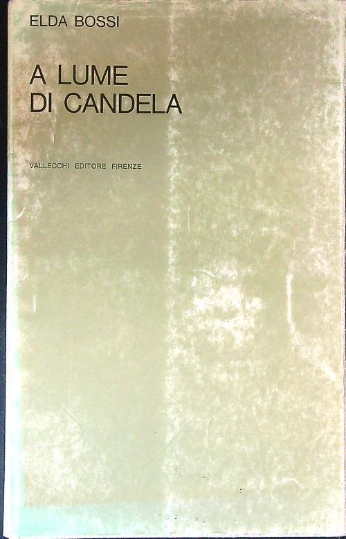 lume di candela - Elda Bossi - copertina