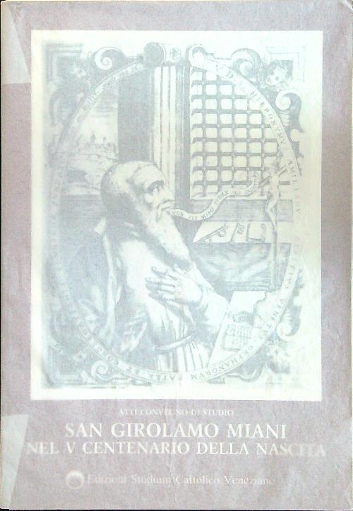 San Girolamo Miani nel V centenario della nascita - copertina