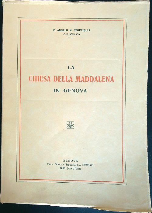 La Chiesa della Maddalena in Genova - copertina