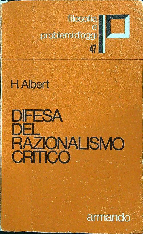 Difesa del razionalismo critico - copertina