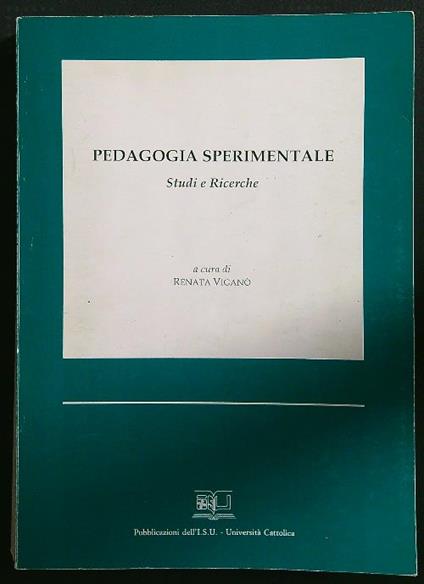 Pedagogia sperimentale - copertina