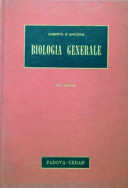 Biologia generale - Umberto D'Ancona - copertina