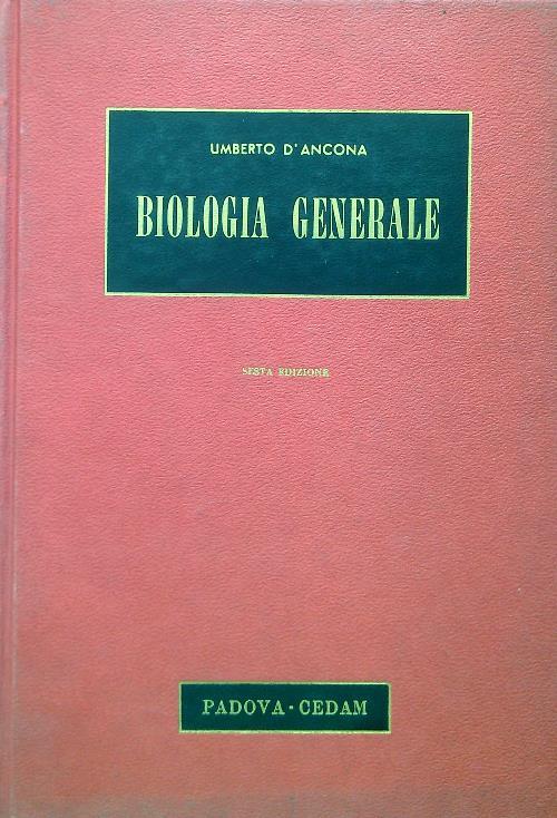 Biologia generale - Umberto D'Ancona - copertina