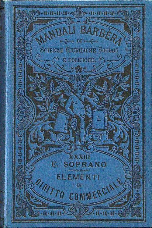 Elementi di diritto commerciale - E. Soprano - copertina