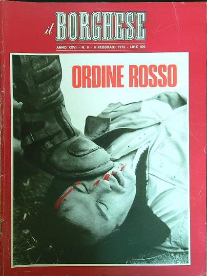 Il borghese n. 6/9 febbraio 1975 - copertina