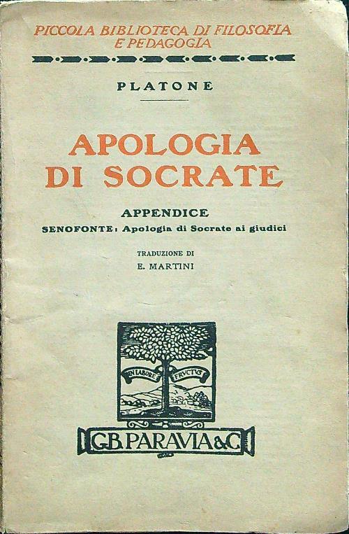 Apologia di Socrate - Platone - copertina