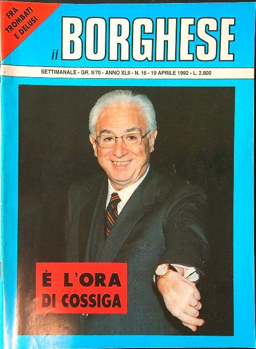 Il borghese n. 16/19 aprile 1992 - copertina