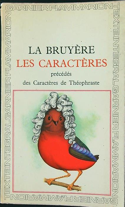 Les caracteres - Jean de La Bruyère - copertina