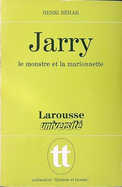 Jarry le monstre et la marionnette - Henri Behar - copertina