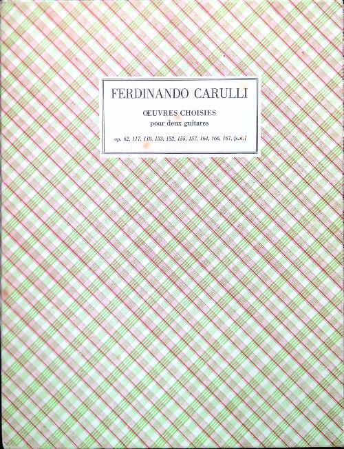 Oeuvres Choisies pour deux guitares - Ferdinando Carulli - copertina