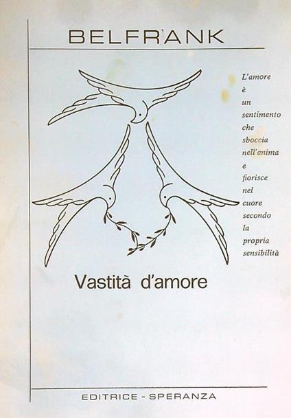 Vastità d'amore - Belfrank - copertina