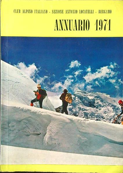 Annuario 1971 CAI Bergamo - copertina