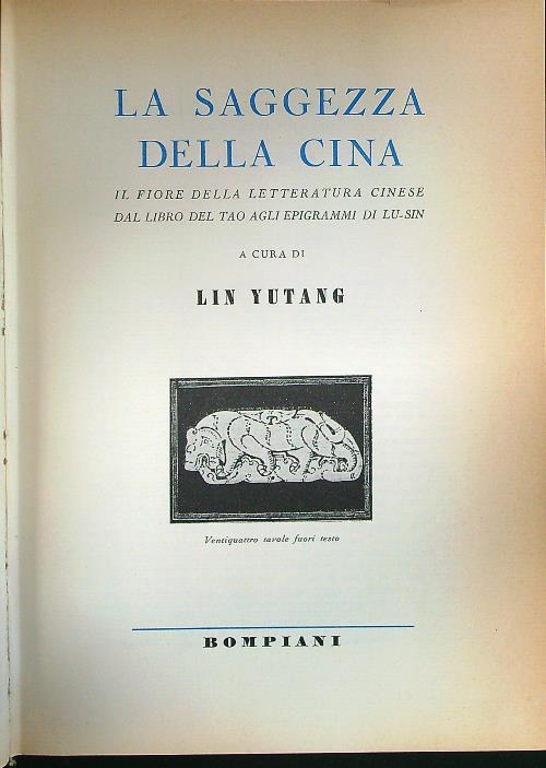 La saggezza della Cina - Lin Yutang - copertina