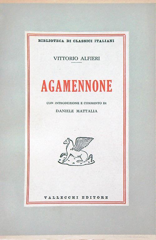 Agamennone - Vittorio Alfieri - copertina