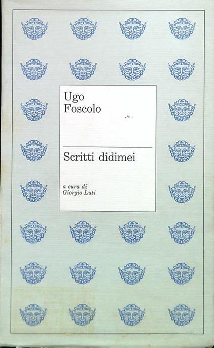 Scritti didimei - Ugo Foscolo - copertina