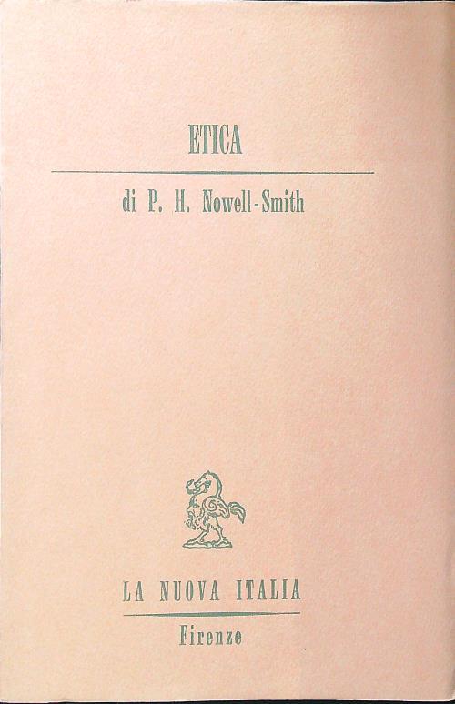 Etica - P. H. Nowell-Smith - copertina