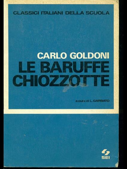 Le baruffe chiozzotte - Carlo Goldoni - copertina