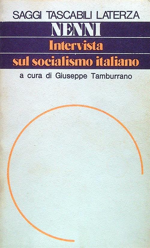 Intervista sul socialismo Italiano - Pietro Nenni - copertina