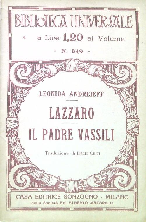 Lazzaro - Il padre Vassili - Leonida Andreieff - copertina