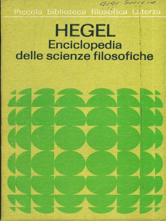 Enciclopedia delle scienze filosofiche - Hegel - copertina