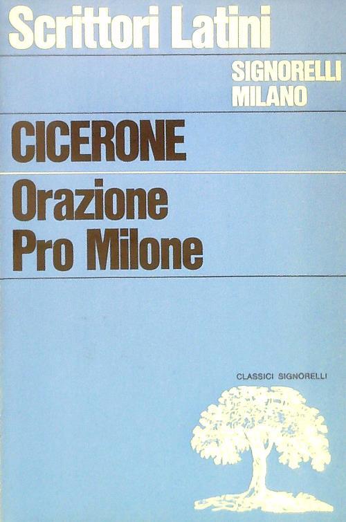 Orazione Pro Milione - Cicerone - copertina