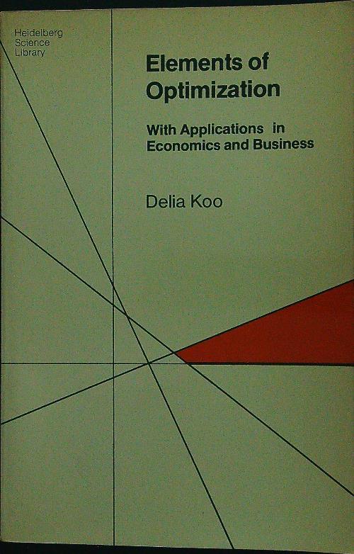 Elements of optimization - Delia Koo - copertina