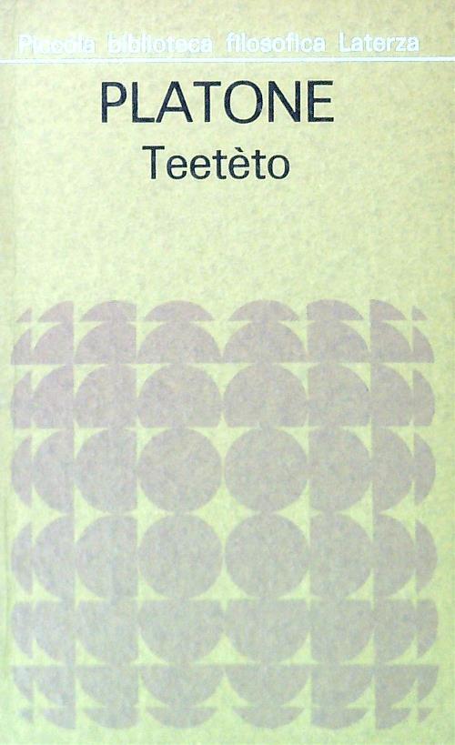 Teetèto - Platone - copertina