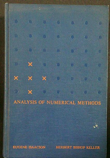 Analysis of numerical methods - copertina