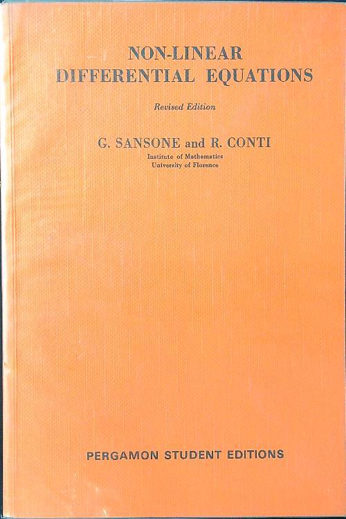 Non-linear differential equations - Sansone - copertina