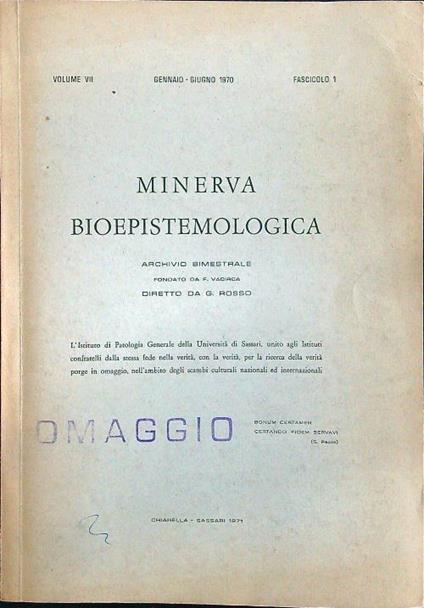 Minerva bioepistemologica - copertina