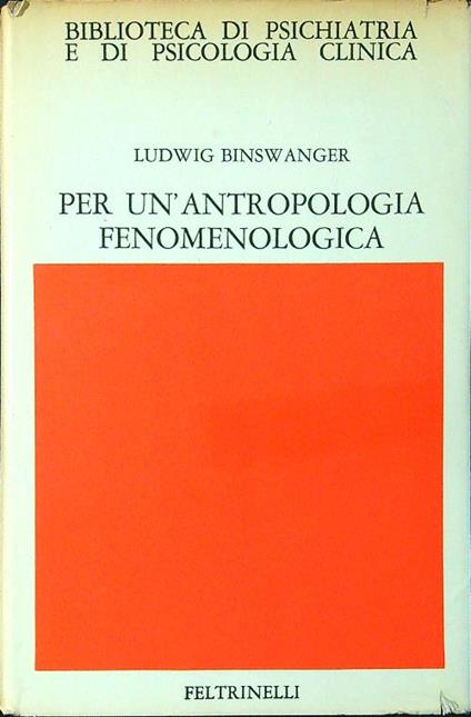 Per un'antropologia fenomenologica - Ludwig Binswanger - copertina