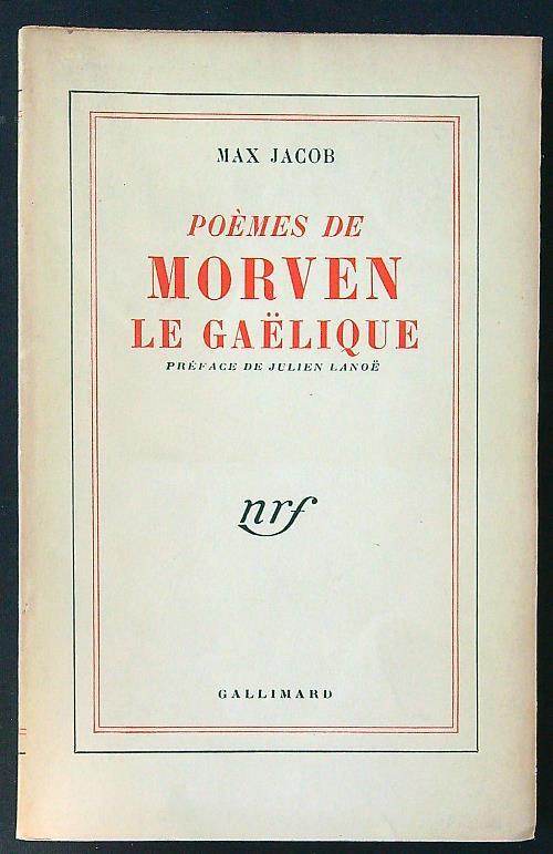 Poemes de Morven le Gaelique - Max Jacob - copertina