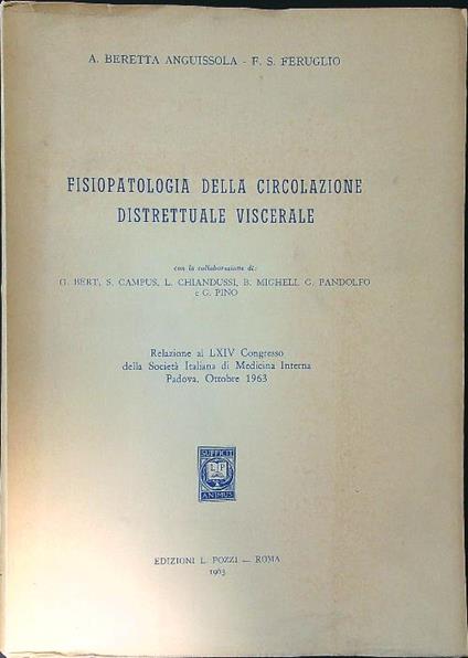 Fisiopatologia della circolazione distrettuale viscerale - Beretta Anguissola - copertina