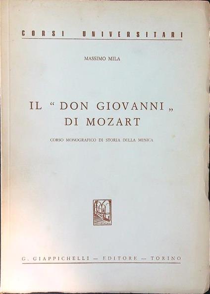 Il Don Giovanni di Mozart - Massimo Mila - copertina