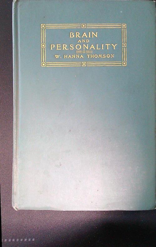 Brain and personality - William H. Thomson - copertina