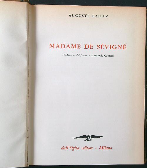 Madame de Sevigné - Auguste Bailly - copertina
