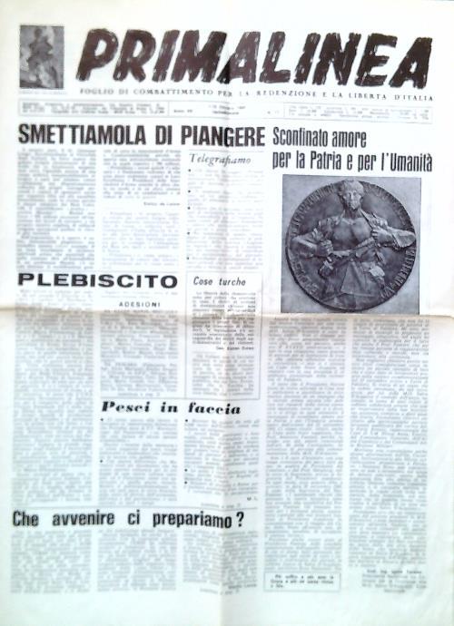 Primalinea - Anno XII, N. 17/1-15 Ottobre 1980 - copertina