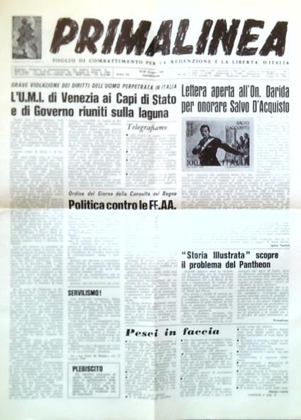 Primalinea - Anno XII, N. 12/16-30 Giugno 1980 - copertina