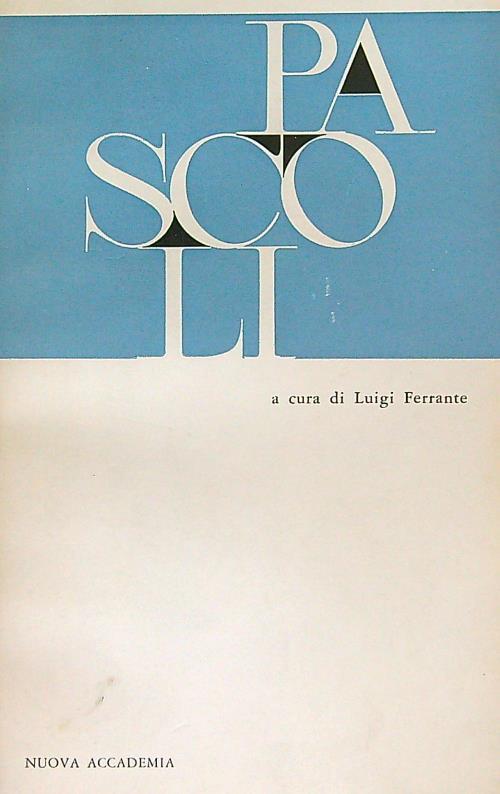 Pascoli - Luigi Ferrante - copertina